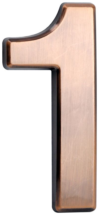 Hazszam MagicHome "1", ragasztoszalaggal, bronz, 45x100 mm, ABS