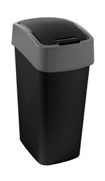 Bin Curver® PACIFIC FLIP BIN, 45 L, 37.6x29.4x65.3 cm, black/grey, for waste