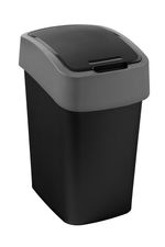 Bin Curver® PACIFIC FLIP BIN, 9 L, 23.5x18.9x35 cm, black/grey, for waste