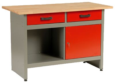 Table 1 US, work, steel sheet, 2x drawer, 1215 x 615 x 800 mm