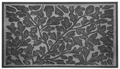 Rohožka MagicHome RBR 116, pred dvere, Plants, 58x36,5 cm, guma