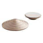 Door handle stop DOORBUFFER, self-adhesive, wall stop, plastic, beige, pack of 2 pcs