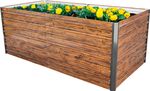 Záhon Strend Pro Garden, 200x100x77cm, 3D dizajn drevo, kov, vyvýšený