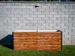 Raised garden bed Strend Pro Garden, 200x100x77 cm, 3D wood design, metal