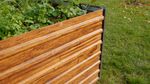 Raised garden bed Strend Pro Garden, 200x100x77 cm, 3D wood design, metal
