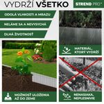 Szegély Strend Pro Garden, 150 mm, hossz 6 m, gyepszegély, fém