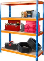 Polc Racks RAT60 HD, fém, 4 polcos, 1800x1800x600 mm, max. 600 kg/polc