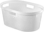 Kôš Curver® INFINITY DOTS 40L, biely, 39x59x27 cm, na bielizeň, prádlo