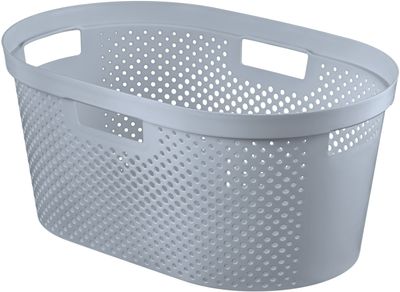 Laundry basket Curver® INFINITY DOTS 40L, grey, 39x59x27 cm