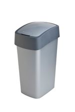 Szemetes Curver® PACIFIC FLIP BIN, 45 literes, 37.6x29.4x65.3 cm, antracit/szürke