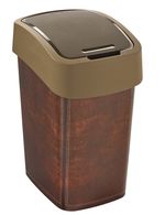 Kôš Curver® PACIFIC FLIP BIN LEATHER, 25 lit., 34x26x47 cm, hnedý, na odpad