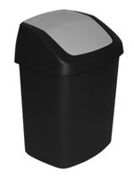 Szemetes Curver® SWING BIN, 15 liter, 24.8x30.6x41.8 cm, fekete/szürke