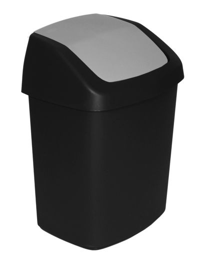 Szemetes Curver® SWING BIN, 15 liter, 24.8x30.6x41.8 cm, fekete/szürke