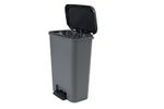 Bin Curver® COMPATTA BIN, 50 L, 29.4x49.6x62 cm, black/grey, for waste, with pedal