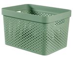 Trash bin Curver® INFINITY DOTS, 17L, green, 27x36x22 cm
