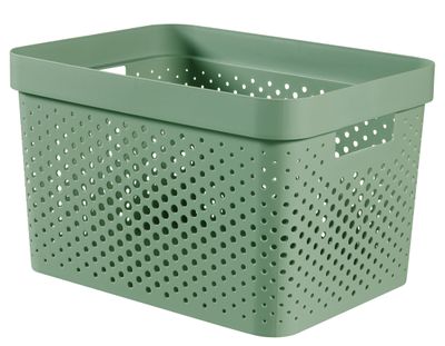 Kôš Curver® INFINITY DOTS, 17 lit., zelený, 27x36x22 cm