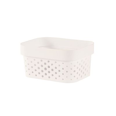 Basket Curver® INFINITY DOTS, 1,4L, white, 12,5x16,7x8,3 cm