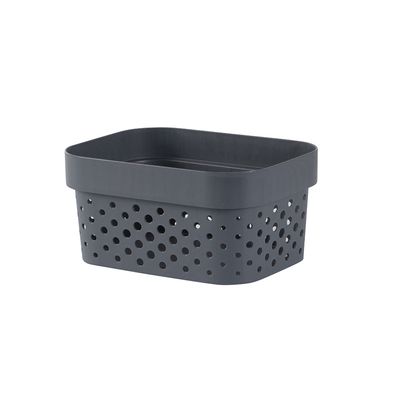 Basket Curver® INFINITY DOTS, 1,4L, dark grey, 12,5x16,7x8,3 cm