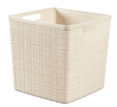 Basket Curver® JUTE CUBE, 17L, beige, 28x28x27 cm