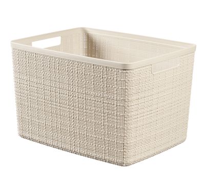 Basket Curver® JUTE L, 20L, beige, 28x36x23 cm