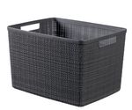 Basket Curver® JUTE L, 20 L, dark grey, 28x36x23 cm