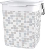 Trash bin KIS Chic Mosaic, grey, 23x25,5x25 cm