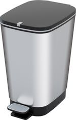 Szemetes KIS Chic Bin M Steel, 25 liter, 40,5x26,5x45 cm, pedálos