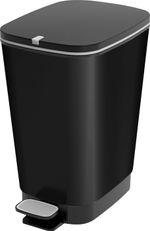 Szemetes KIS Chic Bin M, 35 literes, matt fekete, 40,5x26,5x45 cm, pedállal