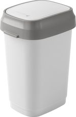 Szemetes KIS Dual Swing S, 10 literes, fehér, 25x19x32 cm