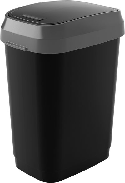 Kosár KIS Dual Swing M, 25 literes, fekete, 37,5x26x48,5 cm, hulladékhoz