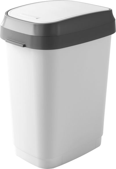 Kosár KIS Dual Swing M, 25 literes, fehér, 37,5x26x48,5 cm, hulladékhoz