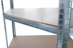 Shelf Racks RAT80, corner, metal, MDF, 5 shelves, 180x90x40 cm, max. 150 kg/shelf