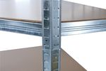 Shelf Racks RAT80, corner, metal, MDF, 5 shelves, 180x90x40 cm, max. 150 kg/shelf