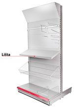 Racks H29 árcímke sín, 950 mm, átlátszó *M*, szürke