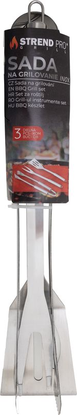 Szerszámkészlet Strend Pro Grill, grillezéshez és sütéshez, rozsdamentes acél, 3 részes