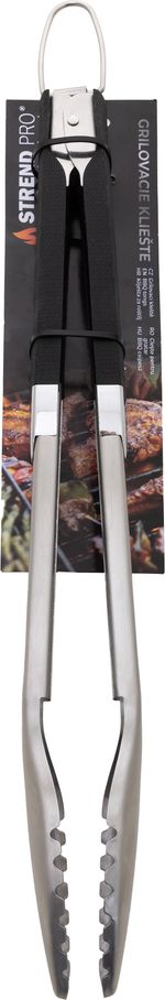Fogó Strend Pro Grill, grillezéshez, rozsdamentes acél, gumírozott nyéllel, 45,5 cm