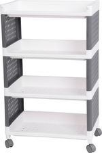 Polc MagicHome Rolly, műanyag, 4 polcos, 49x29x75,5 cm, görgőkön