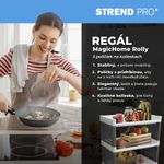 Shelving Unit MagicHome Rolly, plastic, 4 shelves, 49x29x75.5 cm, on wheels