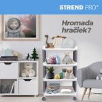 Shelf MagicHome Rolly, plastic, 4 shelves, 49x29x75.5 cm, with wheels