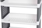 Shelf MagicHome Rolly, plastic, 4 shelves, 49x29x75.5 cm, with wheels