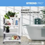 Polc MagicHome Rolly, műanyag, 4 polcos, 49x29x75,5 cm, kerekeken