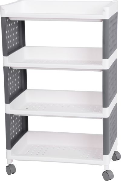 Shelf MagicHome Rolly, plastic, 4 shelves, 49x29x75.5 cm, with wheels
