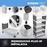 Shelf MagicHome Rolly, plastic, 5 shelves, 49x29x97 cm, with wheels