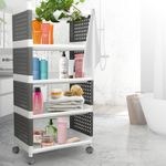 Shelf MagicHome Rolly, plastic, 5 shelves, 49x29x97 cm, with wheels