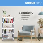 Shelf MagicHome Rolly, plastic, 5 shelves, 49x29x97 cm, with castors