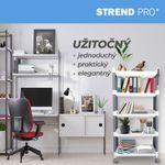 Polc MagicHome Rolly, műanyag, 5 polcos, 49x29x97 cm, görgős