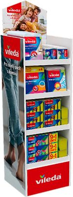 Stand Vileda ATF display, small, cardboard + complimentary Ultramax Complete Set box