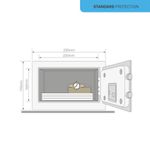 Széf Yale YSV/170/DB2 Value, mini, fekete