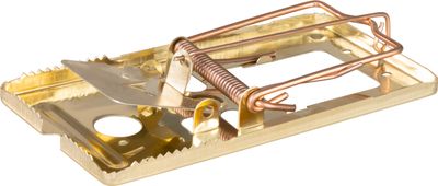 Csapda patkányoknak, fém, sárgaréz, 165x90 mm