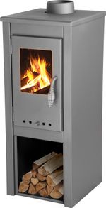 Kályha Thalia Uno Glass Lite, szürke, 3,9 kW